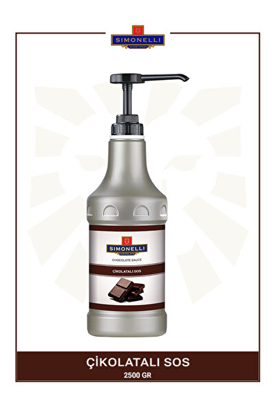 Simonelli Profesyonel Sos Çikolata Aromalı 2500 gr Pompa Hediyeli