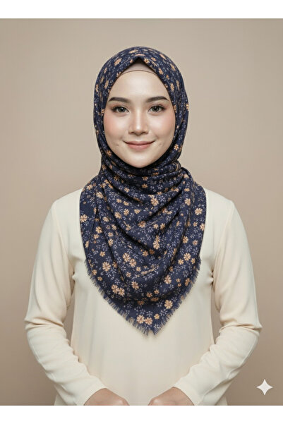 Eyfel FLAMLI PAMUK EŞARP TÜLBENT ÇİÇEK DESEN