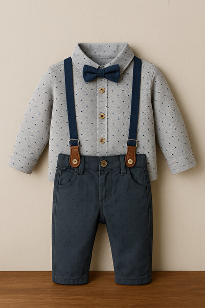 KESKİN BEBE Baby Boy Bow Tie Strap Suit