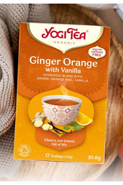 CERTIFICATE شاي يوغي العضوي بالزنجبيل والبرتقال مع الفانيليا، مزيج أفروديكي م...