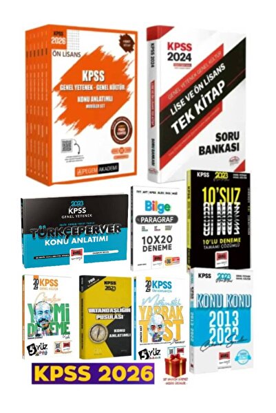 Pegem Akademi Yayıncılık 2026 Pegem Ön Lisans KPSS GYGK Konu Anlatım Modüler ...