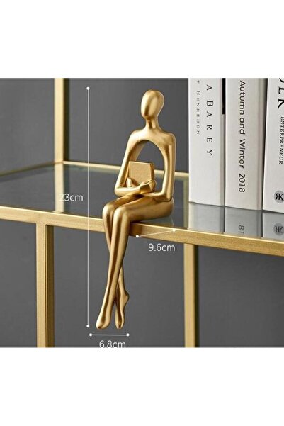 SUME İskandinav Tarz Dekoratif 1 Adet Tekli Soyut Düşünen Heykel Biblo Ev Dek...