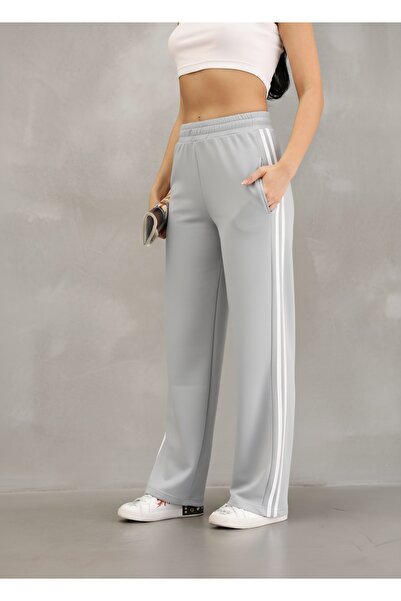 kemmy Two striped palazzo wide leg tracksuit bottoms