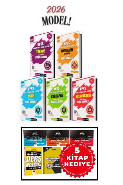 Pegem Akademi Yayıncılık 2026 Ön Lisans Kpss Gygk Pegem 5li Soru Bankası Seti...