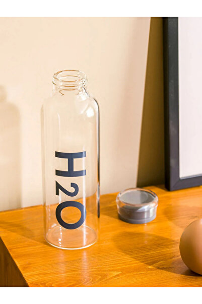 Tohana H2O 1 Lt Borosilicate Glass Flask Heat Resistant Large Size Flask Gray