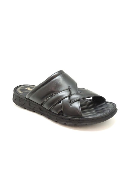 FOREX 51242 Genuine Leather Orthopedic Massage Sole Men's Slippers