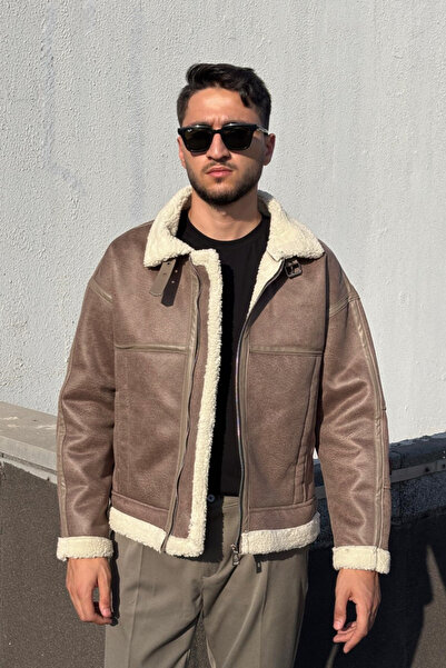 inpool χρυσό, δερμάτινο, ανθεκτικό στο νερό και το κρύο, με λεπτομέρειες ραφής, χειμερινό παλτό 617