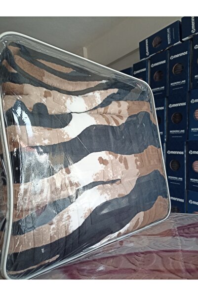 Merinos Aksu Zebra Desen Battaniye 200x220