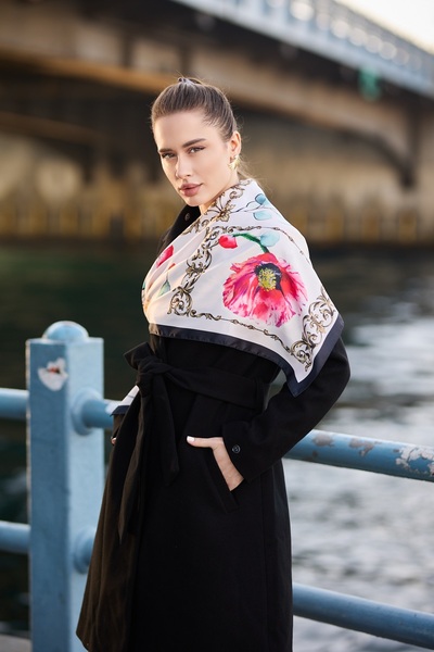 D scarf KADIN FULAR BANDANA EŞARP 90CM