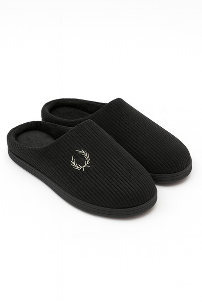 Shoebuo Erkek Fitilli Kışlık Yumuşak Kadife İçi Kürklü Ev Terliği Damat Çeyiz...