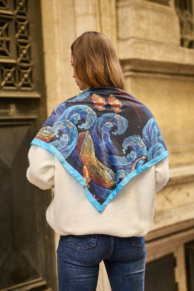 D scarf KADIN FULAR BANDANA EŞARP 90CM