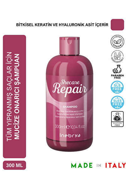 Inebrya Ice cream Inebrya Shecare Repair Yıpranmış ve Hasar Görmüş Saçlar İçi...