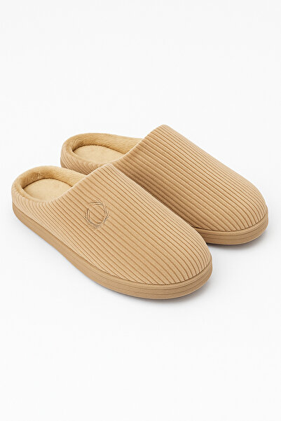 Shoebuo Papuci de casă pentru bărbați, din catifea moale, cu interior din bla...