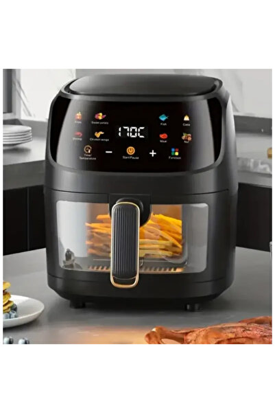 Silver Love Air Fryer cu afisaj digital LCD Touch Control 2400W 8L