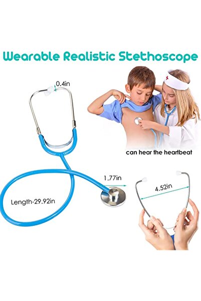 TOY GARDEN Doctor Set 8-Piece Medical Tool Kit with Electronic Stethoscope