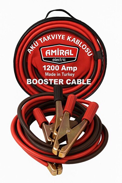 amiral Akü takviye kablosu 1200 Amper 2.30 Metre Kablolu Çantalı 1.SINIF