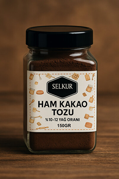 SELKUR Kakao Tozu 150GR(ALKALİZE %10-12 YAĞ ORANI)