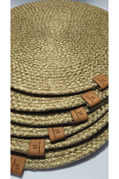 Wood Design Amerikan Servis Runner 6 Lı Sunum Supla KAHVERENGİ Takımı Örgü Tabak Altı