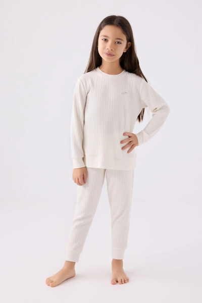 Rolypoly Σετ πιτζάμες για κορίτσια με λευκό μακρυμάνικο