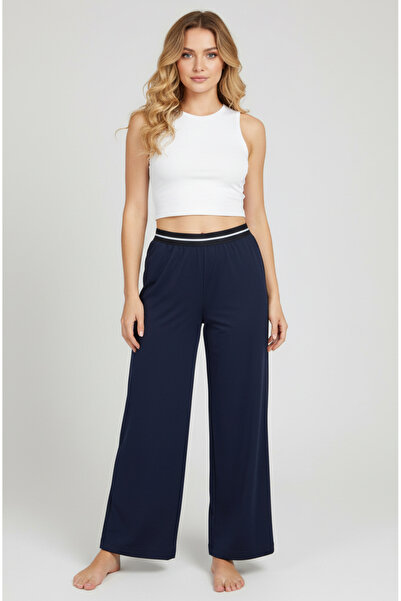 By Piera Γυναικείο παντελόνι Jersey Εσώρουχο σε σχήμα φούστας Εσωτερική επένδυση μέχρι τον αστράγαλο Navy Blue