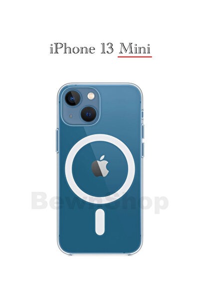 bewn Apple iPhone 13 Mini Magsafe Wireless Kablosuz Şarj Destekli Şeffaf Darb...