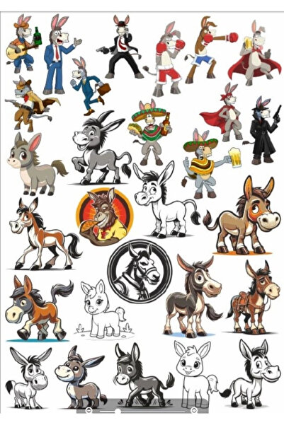 Reysa Tasarım Donkey Sticker Set - 2 Designs