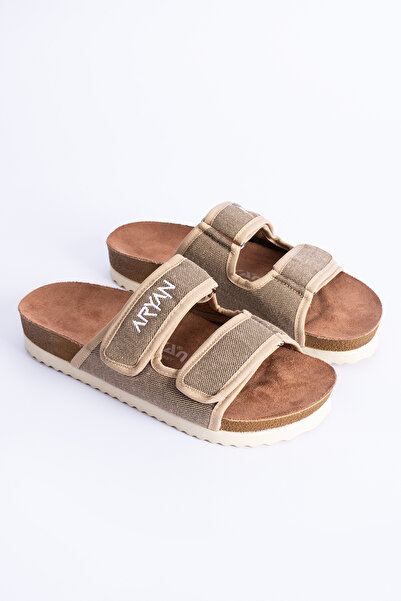 Polomia Comfort Ανδρικές παντόφλες Aryan - Μαλακό σουέτ, Λινό Look, Ανατομική Άνεση, Σόλα Eva, Rocky