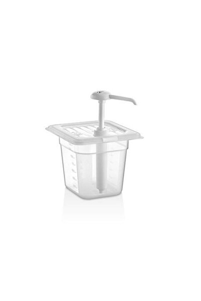 GastroPlast 2 litre hacimli ,15 cm uzunluklu pompalı ,kapaklı , Mayonez -ketç...