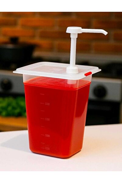 Genel Markalar 2 litre hacimli ( 1/6-150 mm ) Polipropilen Pompalı Ketçap-May...
