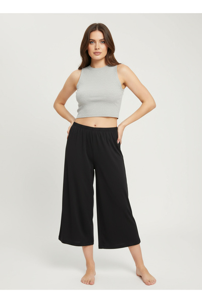 By Piera Jarse Women's Trouser Skirt Shaped Underwear Lining Knee Length Black