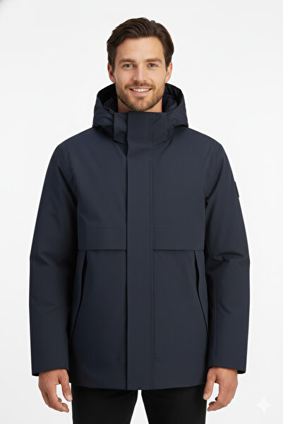 Jack & Jones Men's Zippered Hooded Coat - Ccmoon