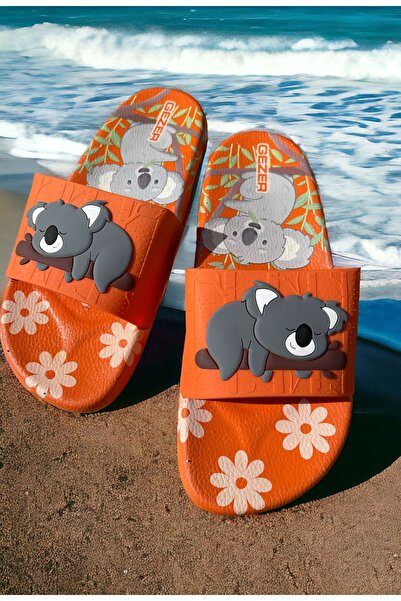 GEZER Koala Detailed Non-Slip Plastic Pool Sea Bathroom Balcony Terrace Home and Street Slippers