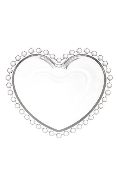 PUFO Elegant glass bowl Pufo Heart for serving hazelnuts, pistachios, candies, snacks, 16 cm