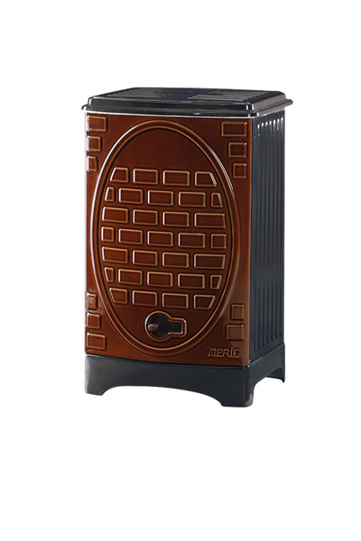 ARISOY Meriç Köşeli Majolik Kovalı Uyuyan Odun Kömür Sobası