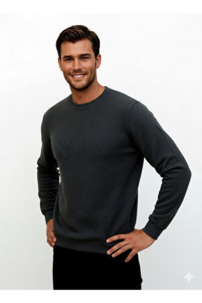 OXVİN Thessaloniki Fabric Crew Neck Sweatshirt Comfortable Fit Sleeve Elasticated Hem