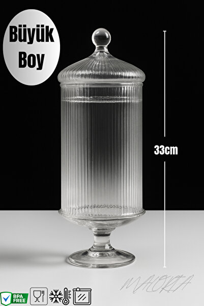 Maloria Silindir Çizgili Drajelik | 33cm - Büyük Boy