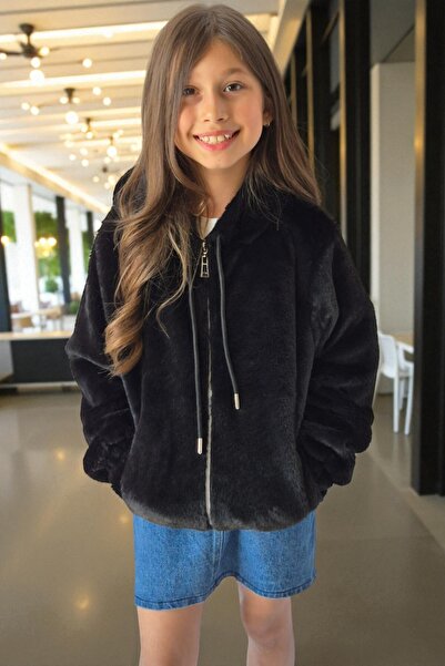 QUB CLUB Плюшено палто за момичета - може да предпочетете два размера по-голям