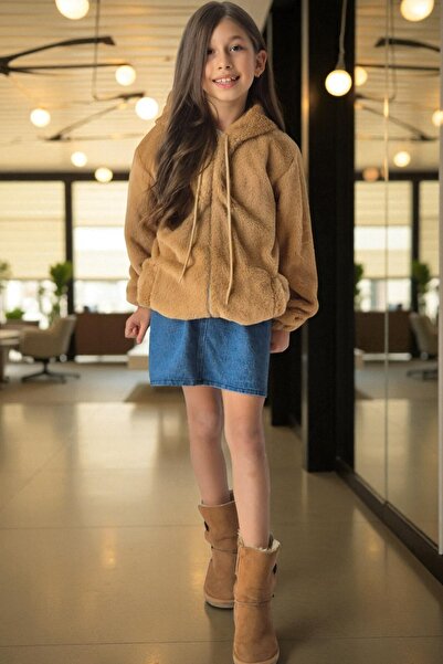 QUB CLUB Плюшено палто за момичета - може да предпочетете два размера по-голям