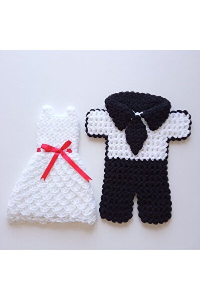 Çeyiz Bahçesi طقم مناشف مكون من قطعتين لمهر العروس والعريس