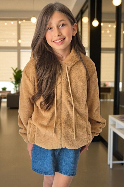 QUB CLUB Плюшено палто за момичета - може да предпочетете два размера по-голям