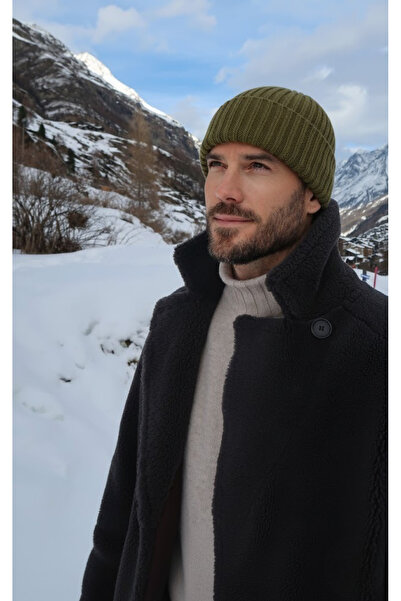 OnMyHead Dark Mustard Color Folded Knitwear Beanie