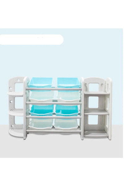 FULLJOY منظم ألعاب 8 صناديق تخزين مع رفين زاوية من 6 طبقات