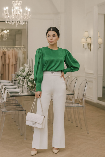 Yaren Moda Kadın Dabıl Krep Kumaş Ispanyol Pantalon Battal