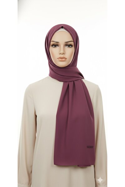 Sedef شال من حرير المدينة الوردية الداكنة مقاس 70x200