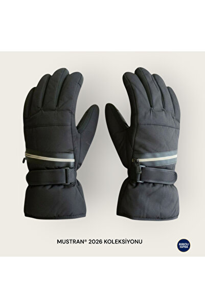 Mustran Waterproof Fur Winter Gloves with Zippered Hidden Pocket Wallet – Unisex