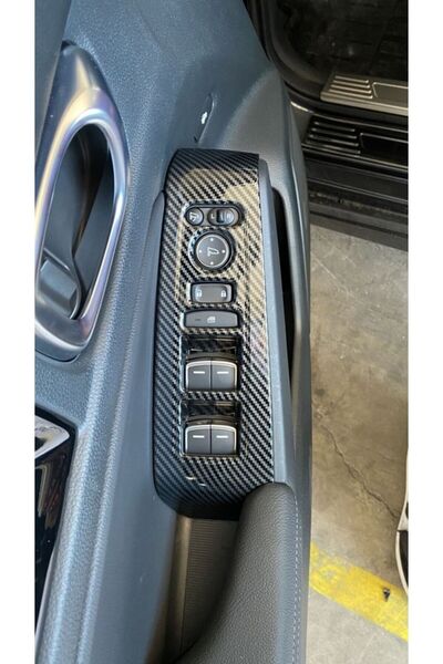 Honda 2022 Civic compatibil cu acoperirea butoanelor din sticlă - carbon