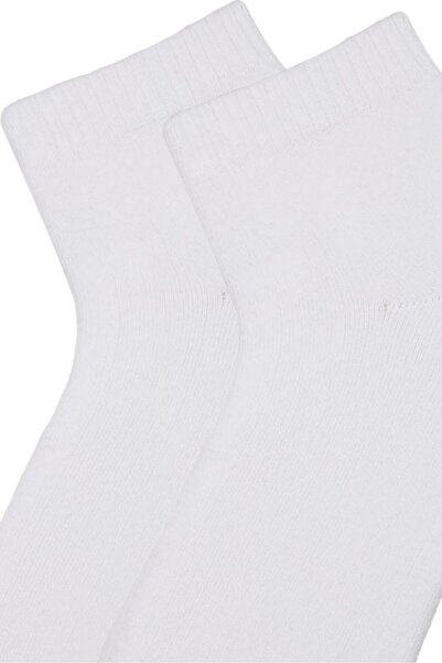 Bross Women's 3-Piece White Towel Booties Socks