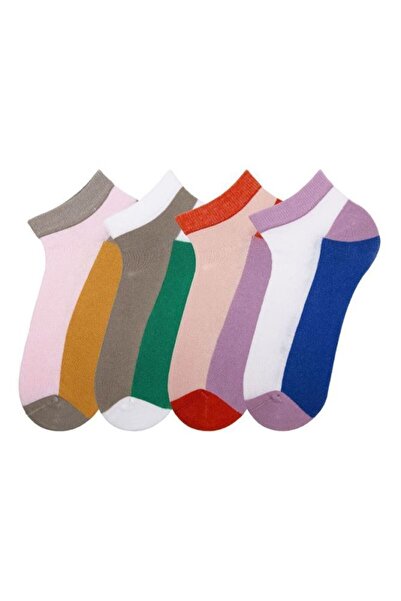 Bross Women's Colorful 4-Piece Step Socks