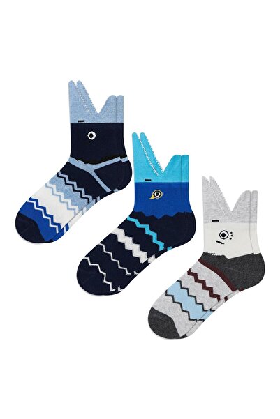 Bross 3 пар 3d дитячі шкарпетки з рибним візерунком