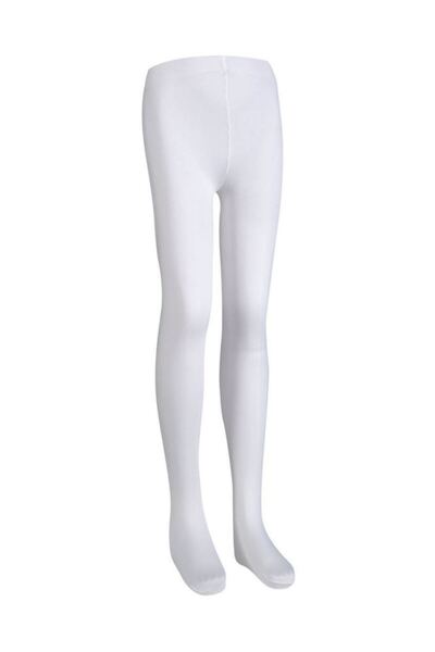 Bross Girl's 3-Piece Plain 40 Den Micro White Pantyhose